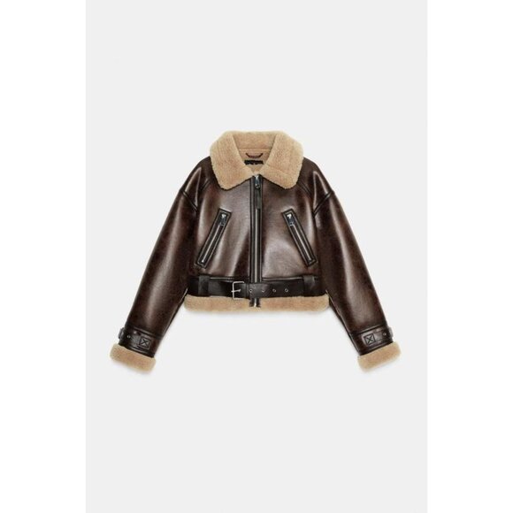 ZARA SHORT DOUBLE-FACED JACKET - Picture 1 of 9